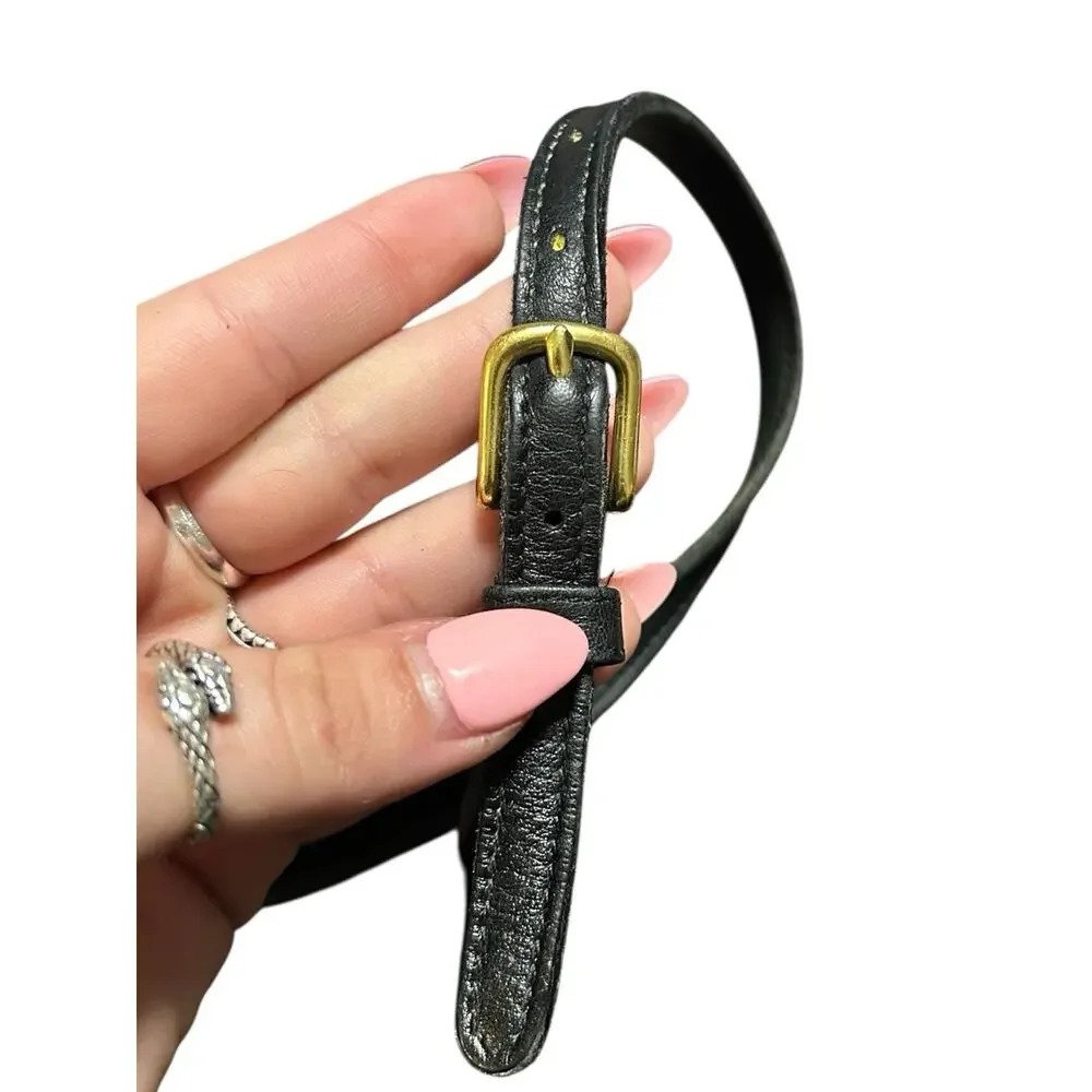 Vintage Coach Black Leather Small Pocket Purse Crossbody Bag 9755 - Picture 3 of 7